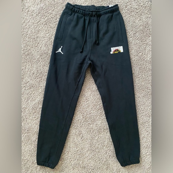 Jordan Pants New Nike Jordan Fleece Joggers Black Mens Size M Dna